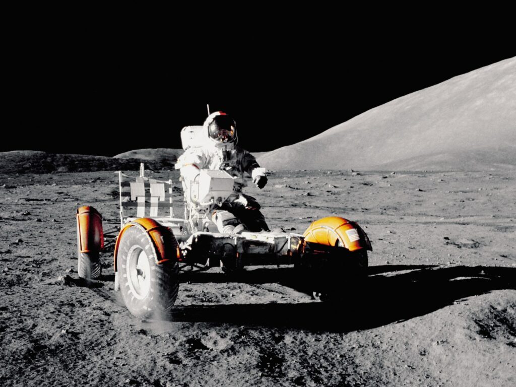 Lunar Rover Pic On Moon